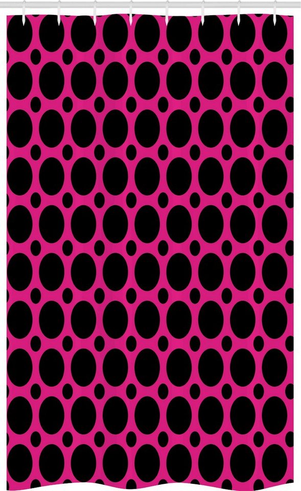 Abakuhaus Duschvorhang Badezimmer Deko Set aus Stoff mit Haken Breite 120 cm, Höhe 180 cm, Hot Pink Symmetrische Spots Retro von Abakuhaus