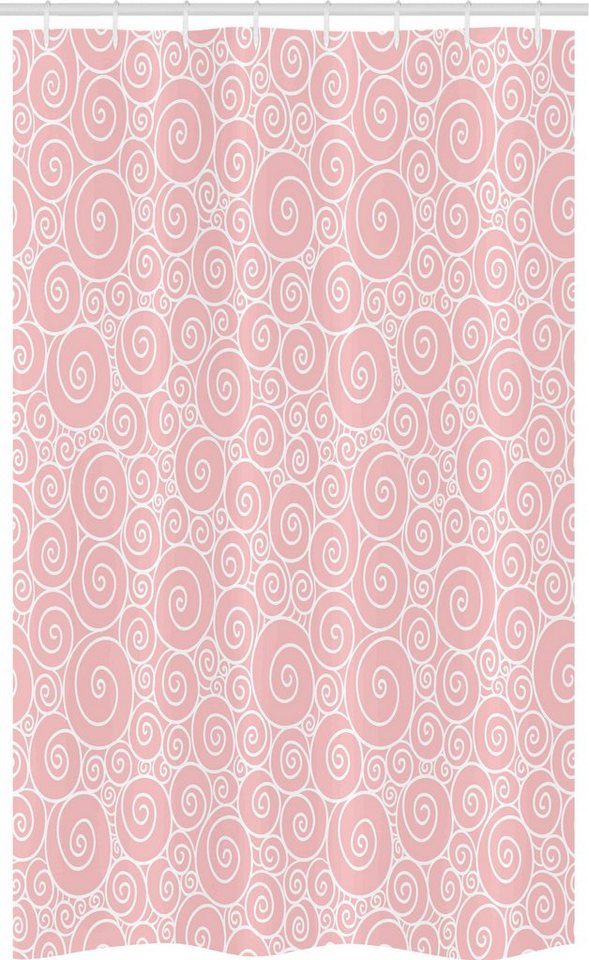 Abakuhaus Duschvorhang Badezimmer Deko Set aus Stoff mit Haken Breite 120 cm, Höhe 180 cm, Pink und Weiß Simplistic Whirlpool von Abakuhaus