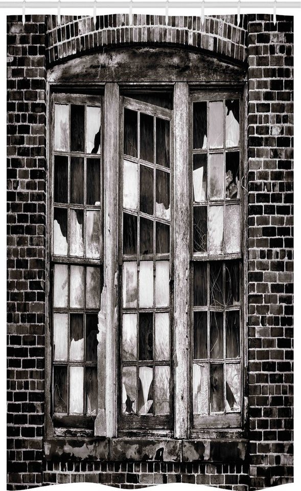 Abakuhaus Duschvorhang Badezimmer Deko Set aus Stoff mit Haken Breite 120 cm, Höhe 180 cm, industriell Zerbrochenes Fenster von Abakuhaus