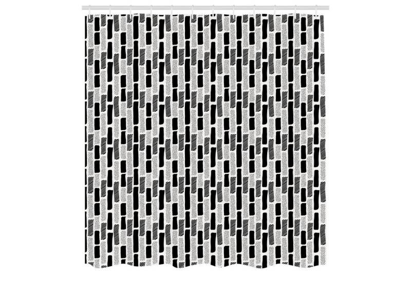 Abakuhaus Duschvorhang Moderner Digitaldruck mit 12 Haken auf Stoff Wasser Resistent Breite 175 cm, Höhe 180 cm, Abstrakt Pinsel Mark Effect Stripes von Abakuhaus
