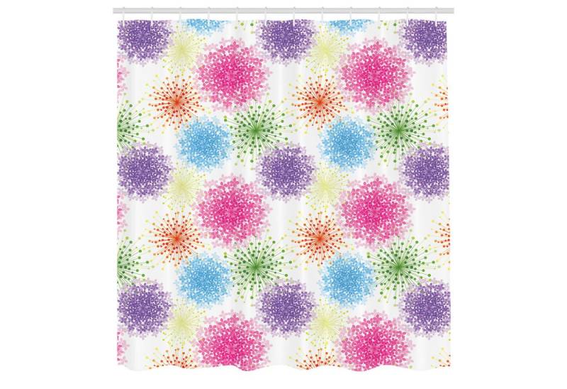 Abakuhaus Duschvorhang Moderner Digitaldruck mit 12 Haken auf Stoff Wasser Resistent Breite 175 cm, Höhe 180 cm, Blumen Abstrakte Blumen-Blätter-Motiv von Abakuhaus