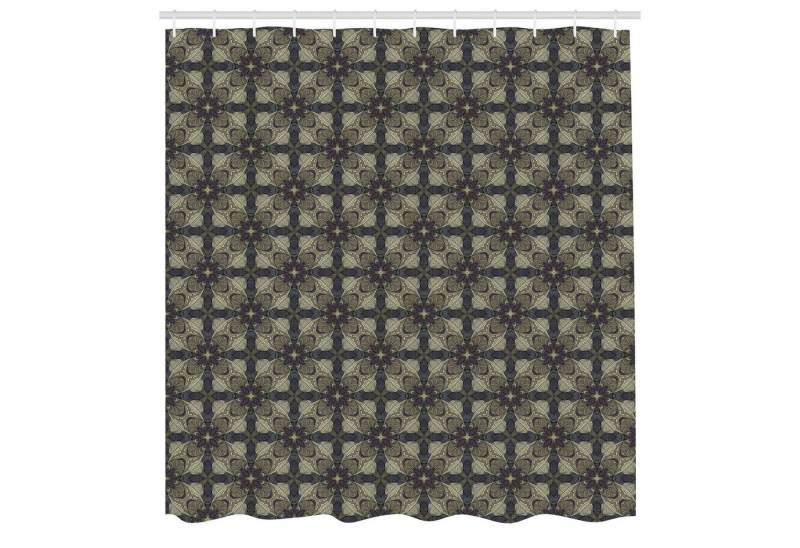Abakuhaus Duschvorhang Moderner Digitaldruck mit 12 Haken auf Stoff Wasser Resistent Breite 175 cm, Höhe 180 cm, Khaki Spots Abstract Wave Motiv von Abakuhaus