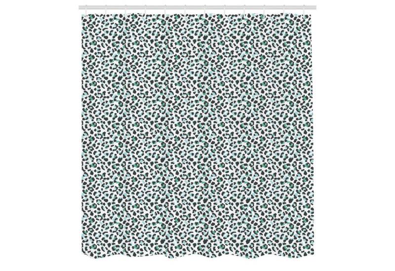 Abakuhaus Duschvorhang Moderner Digitaldruck mit 12 Haken auf Stoff Wasser Resistent Breite 175 cm, Höhe 180 cm, Leopard Tierhaut Print Spots von Abakuhaus