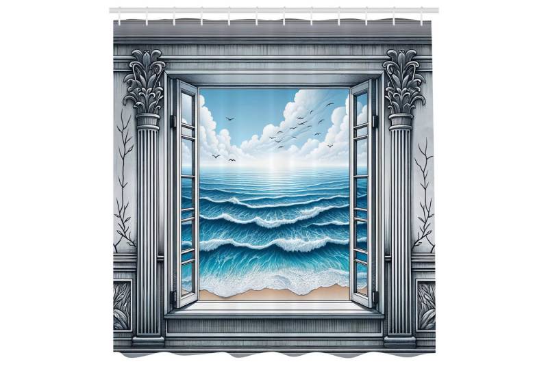 Abakuhaus Duschvorhang Moderner Digitaldruck mit 12 Haken auf Stoff Wasser Resistent Breite 175 cm, Höhe 180 cm, Ozean Historisches Fenster Meereslandschaft Abakuhaus Duschvorhang Moderner Digitaldruck mit 12 Haken auf Stoff Wasser Resistent Breite 175 cm, Höhe 180 cm, Ozean Historisches Fenster Meereslandschaft von Abakuhaus