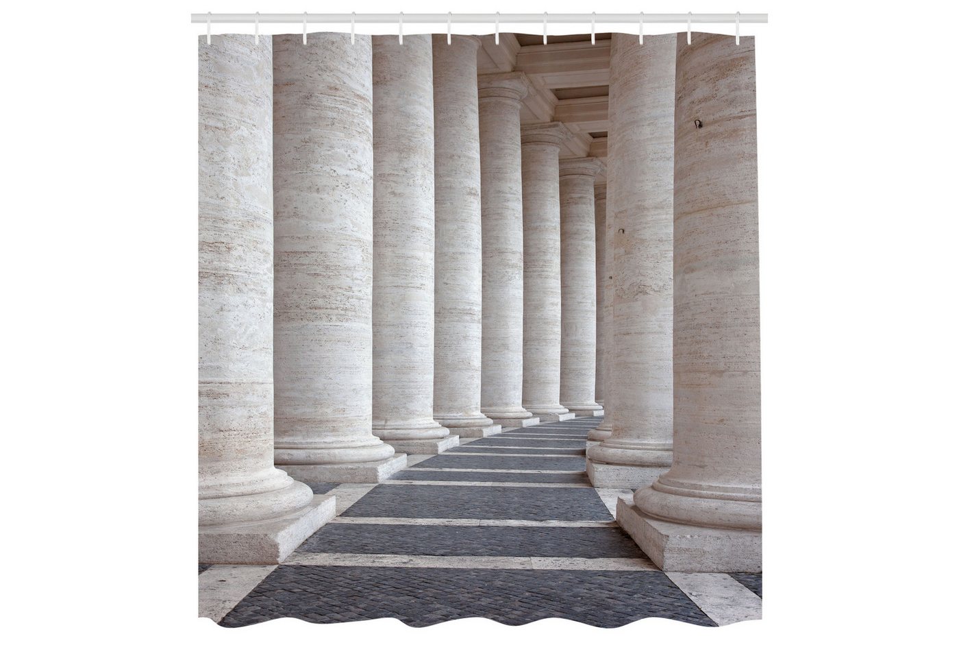 Abakuhaus Duschvorhang Moderner Digitaldruck mit 12 Haken auf Stoff Wasser Resistent Breite 175 cm, Höhe 180 cm, altertümlich Roman Steinspalten Abakuhaus Duschvorhang Moderner Digitaldruck mit 12 Haken auf Stoff Wasser Resistent Breite 175 cm, Höhe 180 cm, altertümlich Roman Steinspalten von Abakuhaus