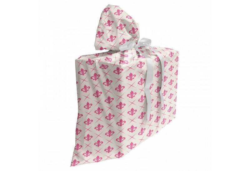 Abakuhaus Geschenkbox 3x Bändern Wiederbenutzbar, Fleur De Lis Rosa Lilien-Blume von Abakuhaus