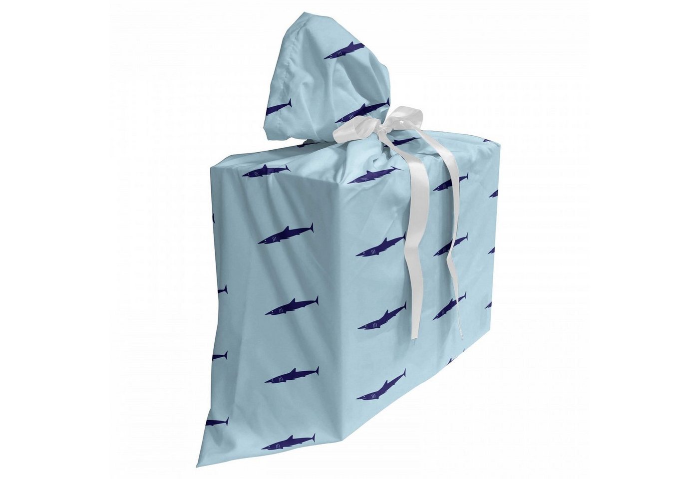 Abakuhaus Geschenkbox 3x Bändern Wiederbenutzbar, Hai Ocean Life in Blue Shades von Abakuhaus