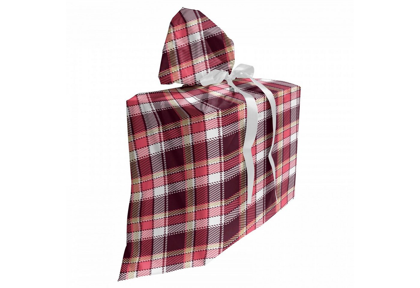 Abakuhaus Geschenkbox 3x Bändern Wiederbenutzbar, Kariert Retro Plaid Quadrate von Abakuhaus