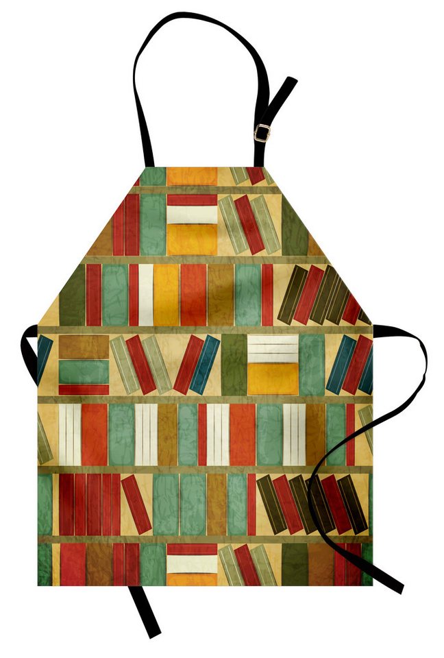 Abakuhaus Kochschürze Höhenverstellbar Klare Farben ohne verblassen, Bücherregal Vintage-Bibliothek Malerei Abakuhaus Kochschürze Höhenverstellbar Klare Farben ohne verblassen, Bücherregal Vintage-Bibliothek Malerei von Abakuhaus