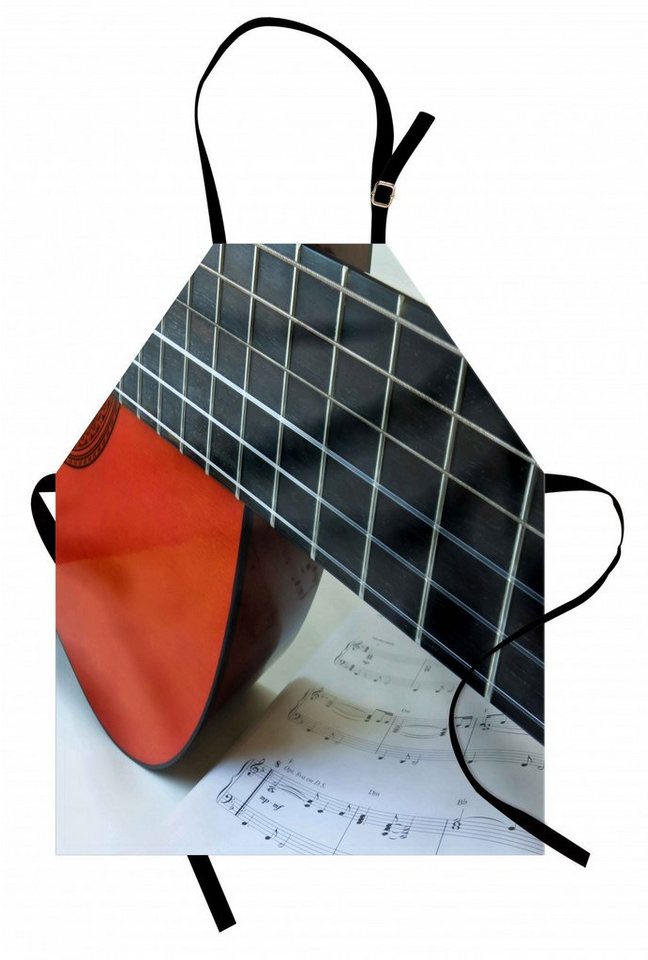 Abakuhaus Kochschürze Höhenverstellbar Klare Farben ohne verblassen, Gitarre Close Up Fingerblatt von Abakuhaus