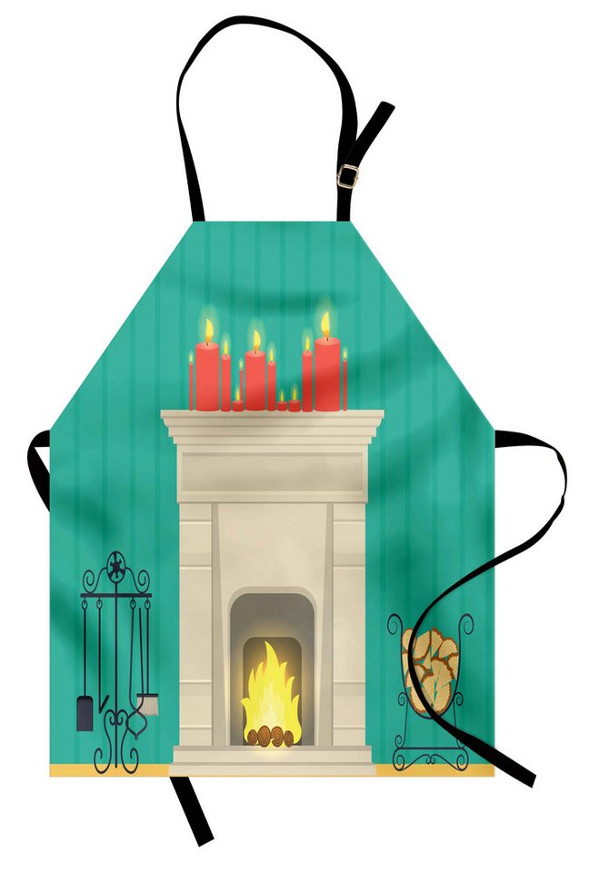 Abakuhaus Kochschürze Höhenverstellbar Klare Farben ohne verblassen, Kamin Klassisches Kaminfeuer Kerzen Abakuhaus Kochschürze Höhenverstellbar Klare Farben ohne verblassen, Kamin Klassisches Kaminfeuer Kerzen von Abakuhaus