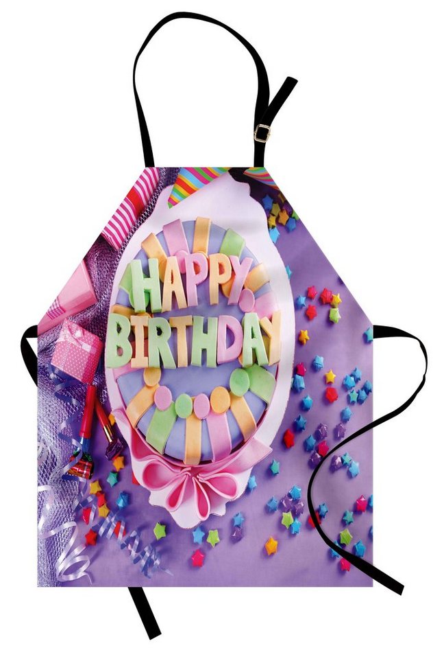 Abakuhaus Kochschürze Höhenverstellbar Klare Farben ohne verblassen, Lila Geburtstagstorte Geschenke von Abakuhaus
