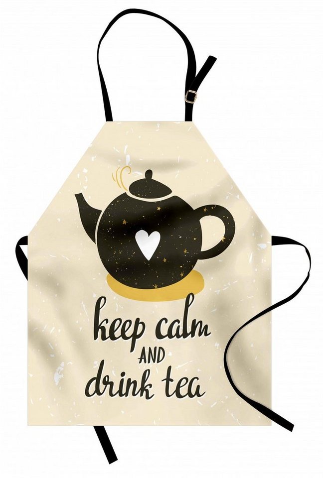 Abakuhaus Kochschürze Höhenverstellbar Klare Farben ohne verblassen, Ruhe bewahren Trinken Sie Tee Teekanne von Abakuhaus