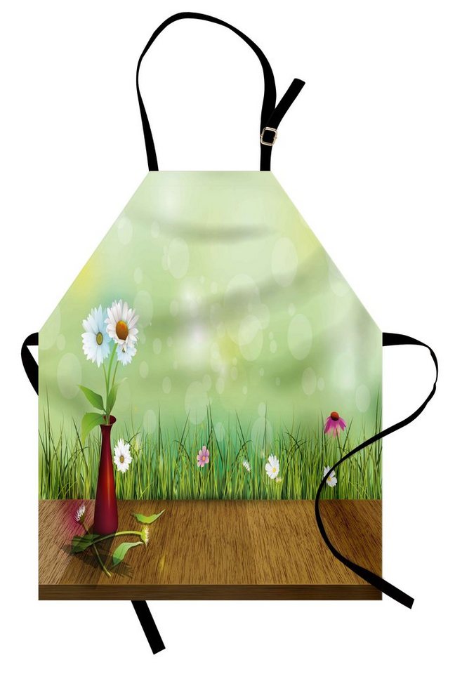 Abakuhaus Kochschürze Höhenverstellbar Klare Farben ohne verblassen, Blumen Flourishes in einer Vase Grass von Abakuhaus