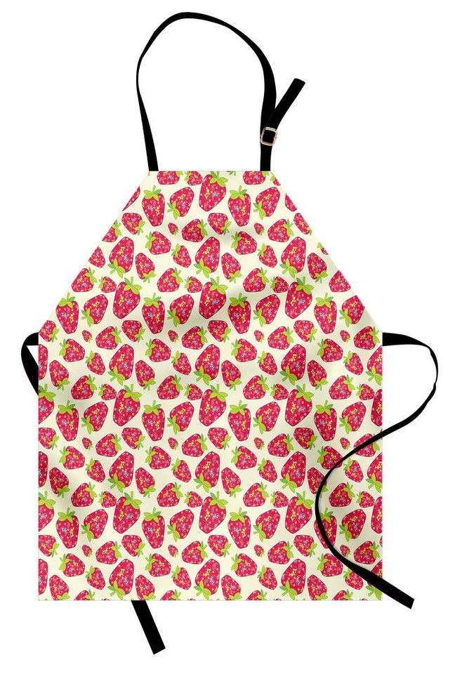 Abakuhaus Kochschürze Höhenverstellbar Klare Farben ohne verblassen, Erdbeere Obst Paisley Motive von Abakuhaus