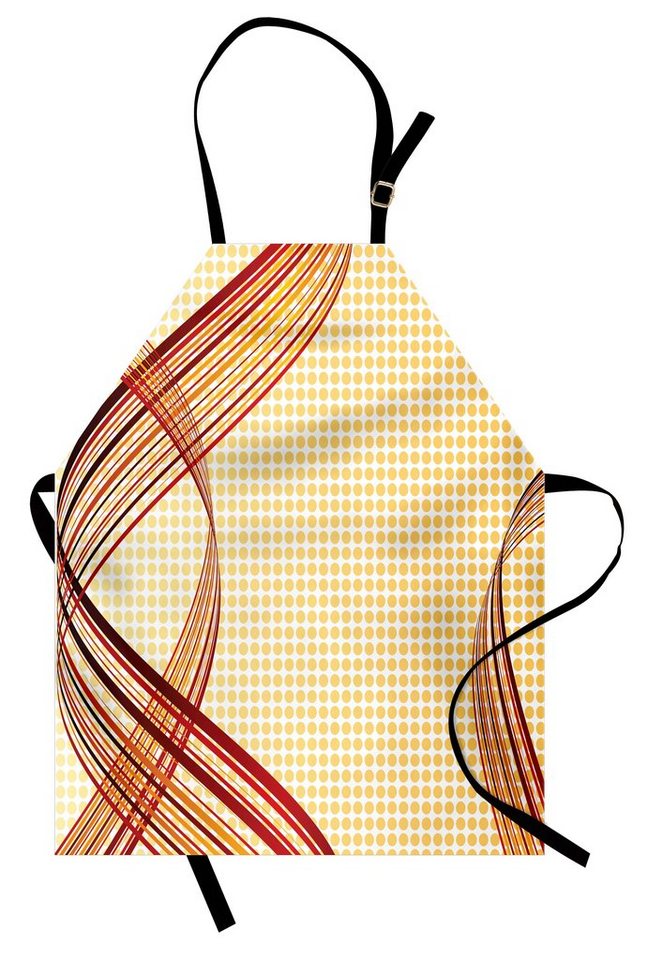 Abakuhaus Kochschürze Höhenverstellbar Klare Farben ohne verblassen, Modern Abstrakt Curvy Streifen von Abakuhaus