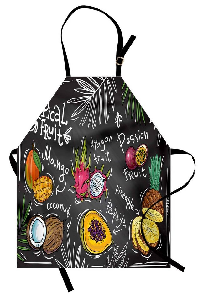 Abakuhaus Kochschürze Höhenverstellbar Klare Farben ohne verblassen, Obst Mango Dragon Fruit Papaya von Abakuhaus