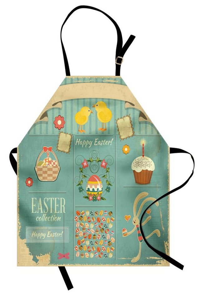 Abakuhaus Kochschürze Höhenverstellbar Klare Farben ohne verblassen, Ostern Eier Kuchen und Korb Abakuhaus Kochschürze Höhenverstellbar Klare Farben ohne verblassen, Ostern Eier Kuchen und Korb von Abakuhaus