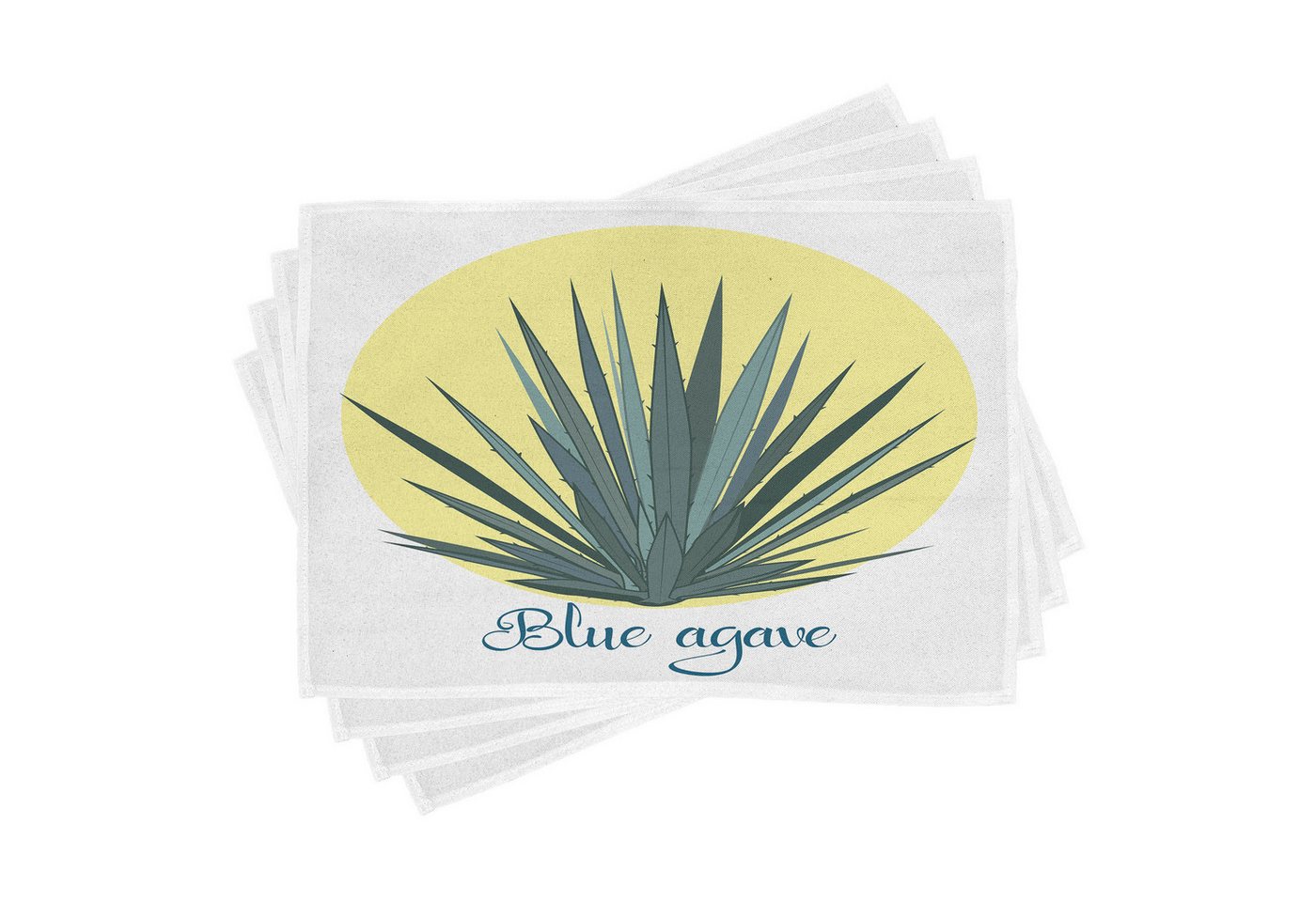 Abakuhaus Platzset Waschbare Stoff Esszimmer Küche Tischdekorations Digitaldruck, (4-teilig, 4-St., Set aus 4x), Agave Kunstdruck von Tropical Pflanze von Abakuhaus