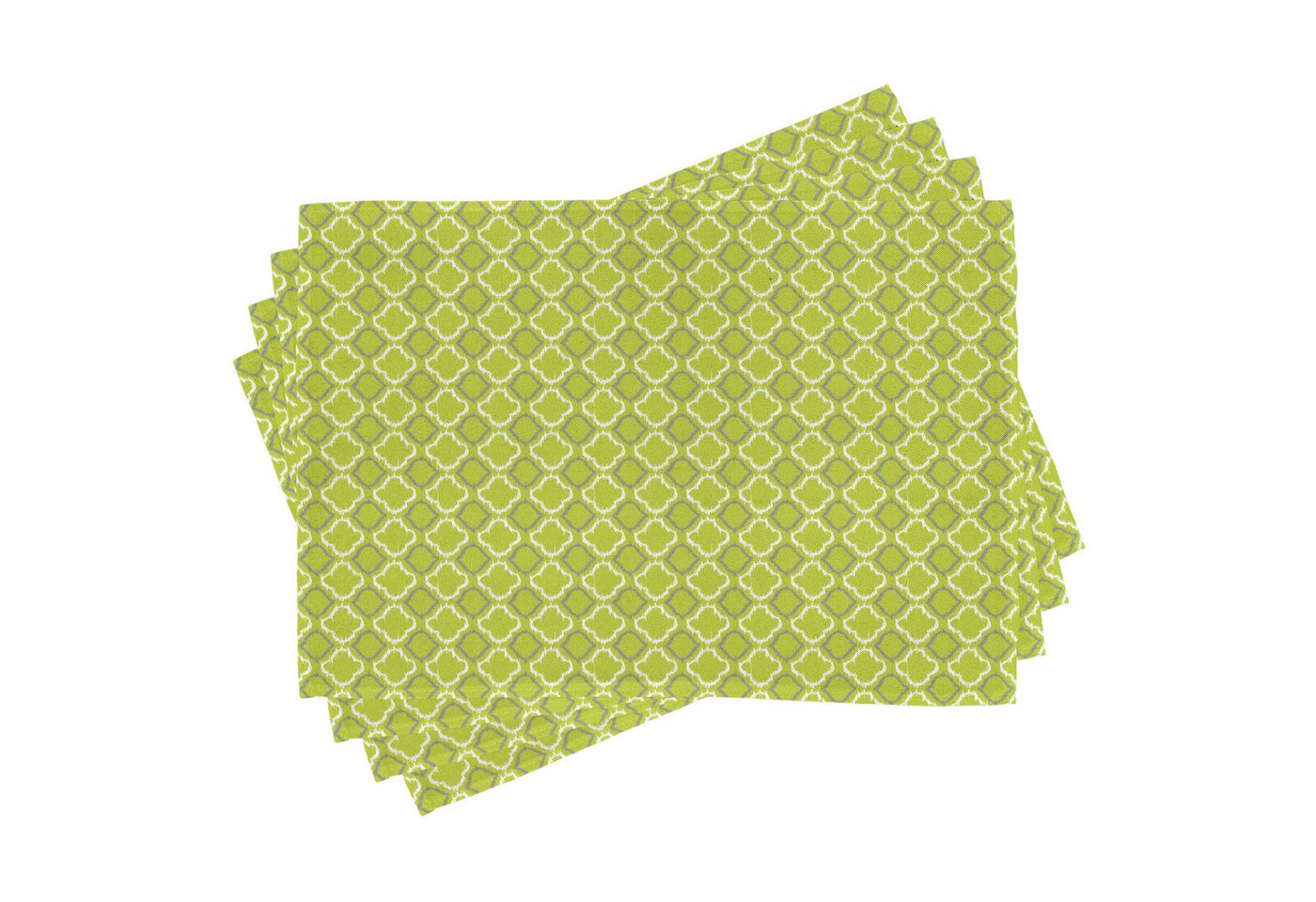 Abakuhaus Platzset Waschbare Stoff Esszimmer Küche Tischdekorations Digitaldruck, (4-teilig, 4-St., Set aus 4x), Ethnisch Lattice Zier-Layout von Abakuhaus