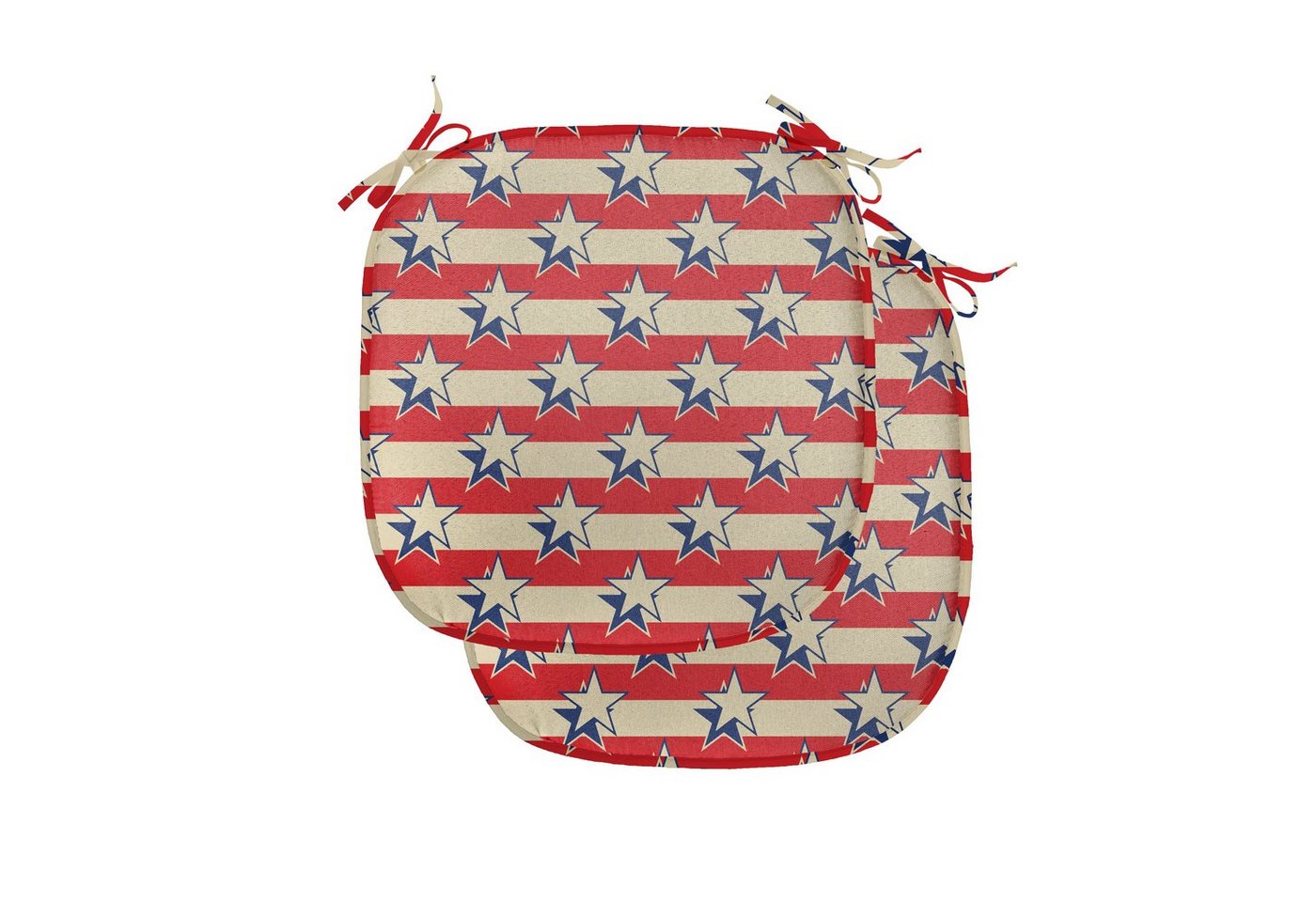 Abakuhaus Stuhlkissen Dekoratives wasserfestes Kissen mit Riemen für Küchensitze, Vereinigte Staaten von Amerika Retro Independence Poster Abakuhaus Stuhlkissen Dekoratives wasserfestes Kissen mit Riemen für Küchensitze, Vereinigte Staaten von Amerika Retro Independence Poster von Abakuhaus