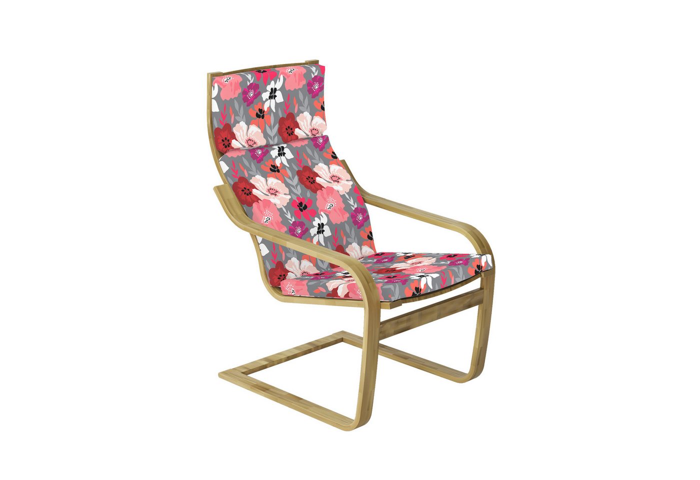 Abakuhaus Stuhlkissen Sitzkissen mit Stuhlkissen mit Hakenschlaufe und Reißverschluss, Blumen 50 Jahre Style Bold Blumen-Kunst Abakuhaus Stuhlkissen Sitzkissen mit Stuhlkissen mit Hakenschlaufe und Reißverschluss, Blumen 50 Jahre Style Bold Blumen-Kunst von Abakuhaus