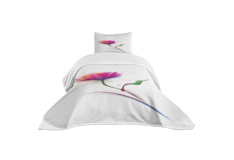 Abakuhaus Tagesdecke Set mit Kissenbezügen Waschbar, Blumen Aquarell Mohnblumen-Blume Abakuhaus Tagesdecke Set mit Kissenbezügen Waschbar, Blumen Aquarell Mohnblumen-Blume von Abakuhaus