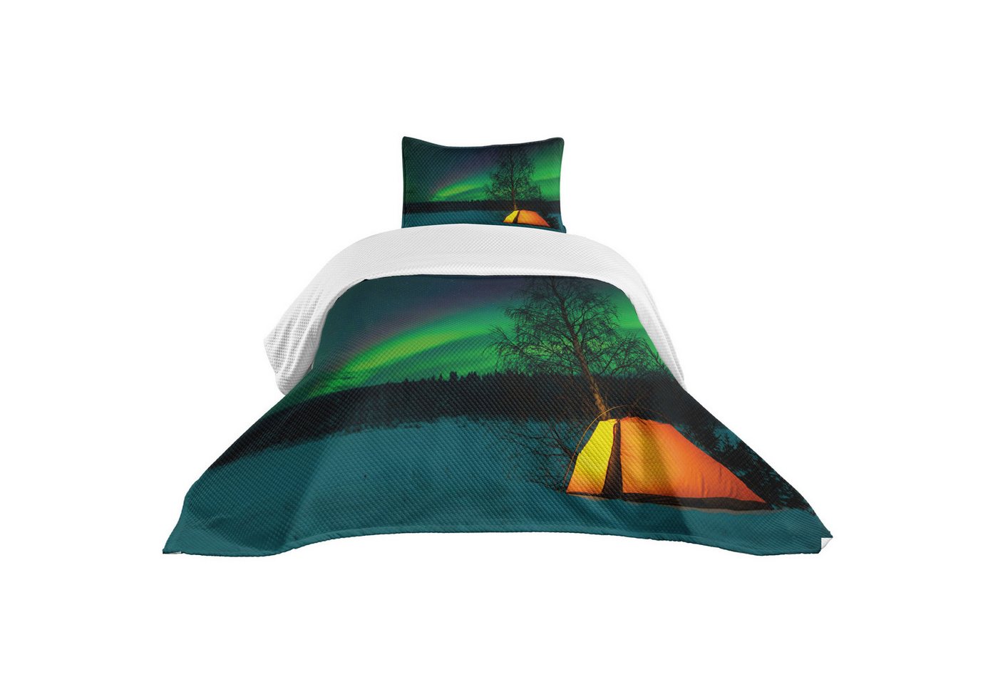 Abakuhaus Tagesdecke Set mit Kissenbezügen Waschbar, Natur Camping-Zelt Feld Abakuhaus Tagesdecke Set mit Kissenbezügen Waschbar, Natur Camping-Zelt Feld von Abakuhaus