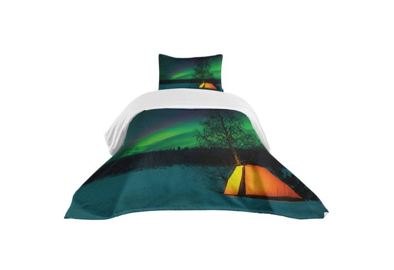 Abakuhaus Tagesdecke Set mit Kissenbezügen Waschbar, Natur Camping-Zelt Feld von Abakuhaus