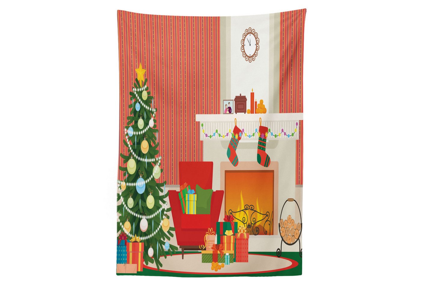 Abakuhaus Tischdecke Farbfest Waschbar Für den Außen Bereich geeignet Klare Farben, Kamin Weihnachten Wesentliche Zimmer Abakuhaus Tischdecke Farbfest Waschbar Für den Außen Bereich geeignet Klare Farben, Kamin Weihnachten Wesentliche Zimmer von Abakuhaus