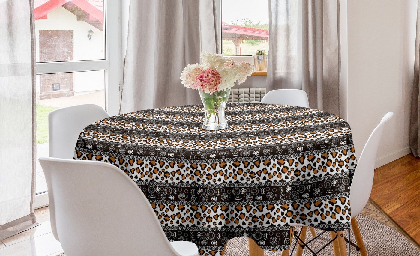 Abakuhaus Tischdecke Kreis Tischdecke Abdeckung für Esszimmer Küche Dekoration, Sambia Gepard-Muster von Abakuhaus