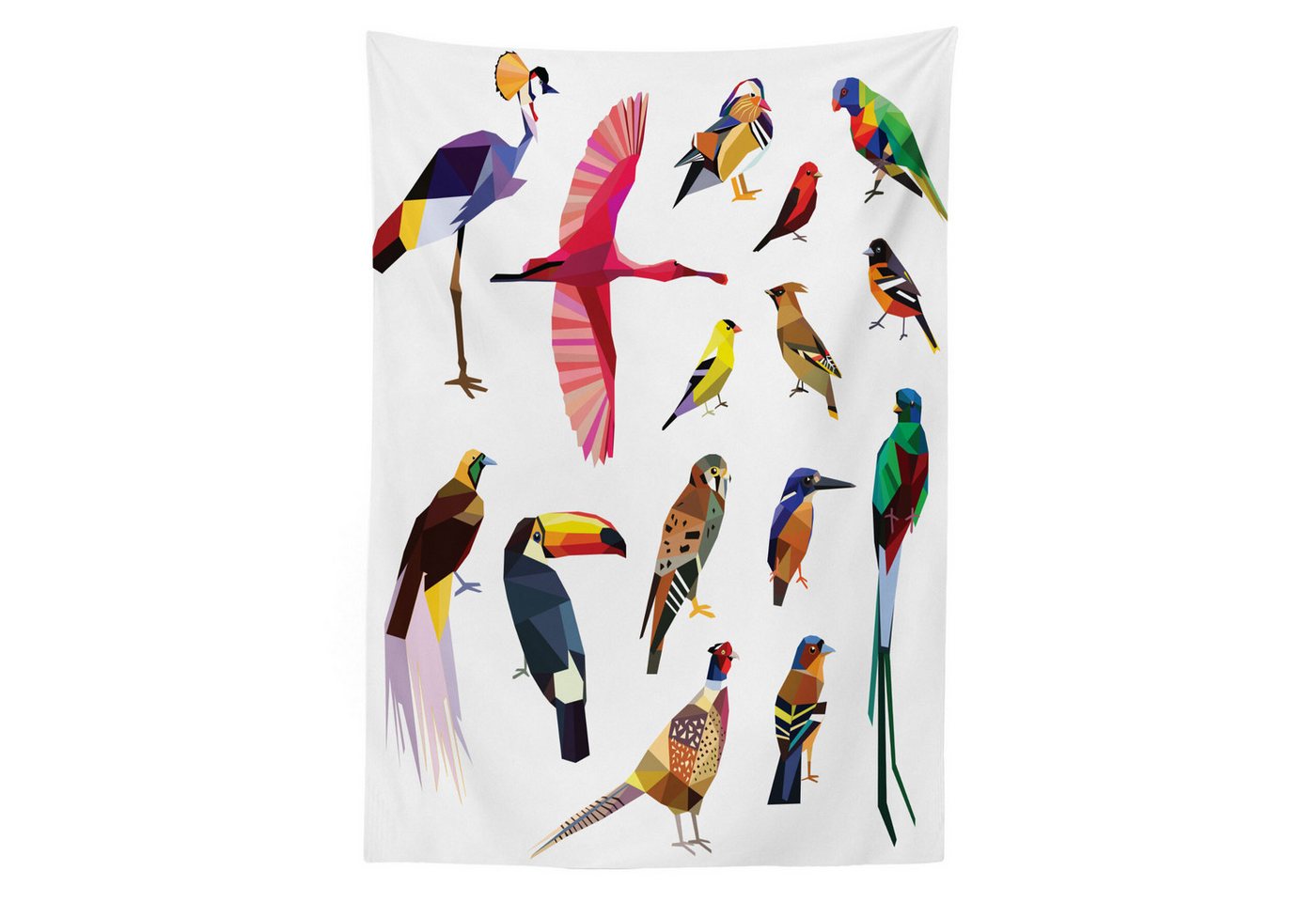Abakuhaus Tischdecke Farbfest Waschbar Für den Außen Bereich geeignet Klare Farben, Bunt Bird Set Poly Entwurf Abakuhaus Tischdecke Farbfest Waschbar Für den Außen Bereich geeignet Klare Farben, Bunt Bird Set Poly Entwurf von Abakuhaus
