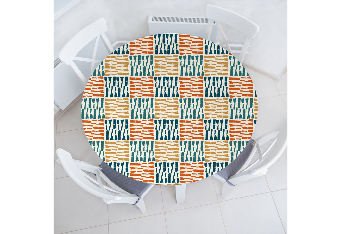 Abakuhaus Tischdecke Rundum-elastische Stofftischdecke, Abstrakt Pinselstrich-Kunstdruck Abakuhaus Tischdecke Rundum-elastische Stofftischdecke, Abstrakt Pinselstrich-Kunstdruck von Abakuhaus