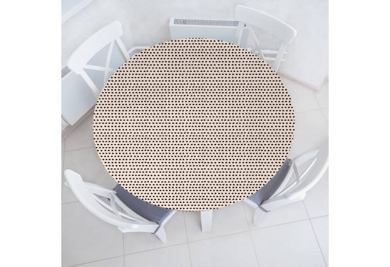 Abakuhaus Tischdecke Rundum-elastische Stofftischdecke, Abstrakt Spots auf Neutral Kulisse von Abakuhaus