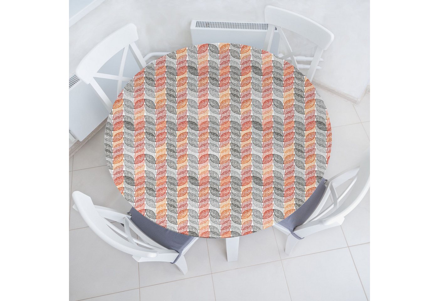 Abakuhaus Tischdecke Rundum-elastische Stofftischdecke, Blätter Abstrakte Natur-Elemente von Abakuhaus