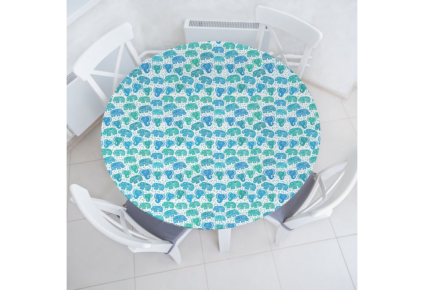 Abakuhaus Tischdecke Rundum-elastische Stofftischdecke, Elefant Spots und Tiere Abakuhaus Tischdecke Rundum-elastische Stofftischdecke, Elefant Spots und Tiere von Abakuhaus
