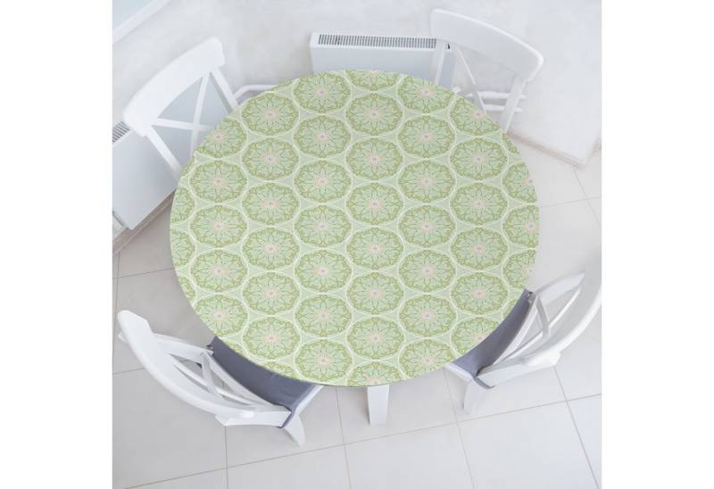 Abakuhaus Tischdecke Rundum-elastische Stofftischdecke, Floral Blumen-Spitzen-Illustration Abakuhaus Tischdecke Rundum-elastische Stofftischdecke, Floral Blumen-Spitzen-Illustration von Abakuhaus