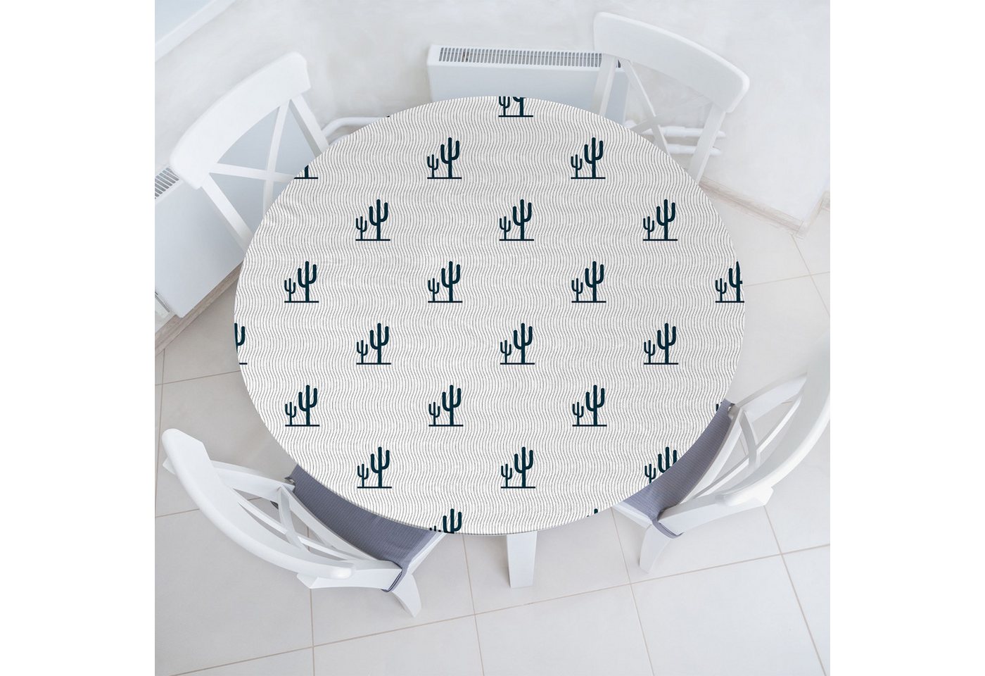Abakuhaus Tischdecke Rundum-elastische Stofftischdecke, Kaktus Saguarokakteen Motiv Mexican von Abakuhaus