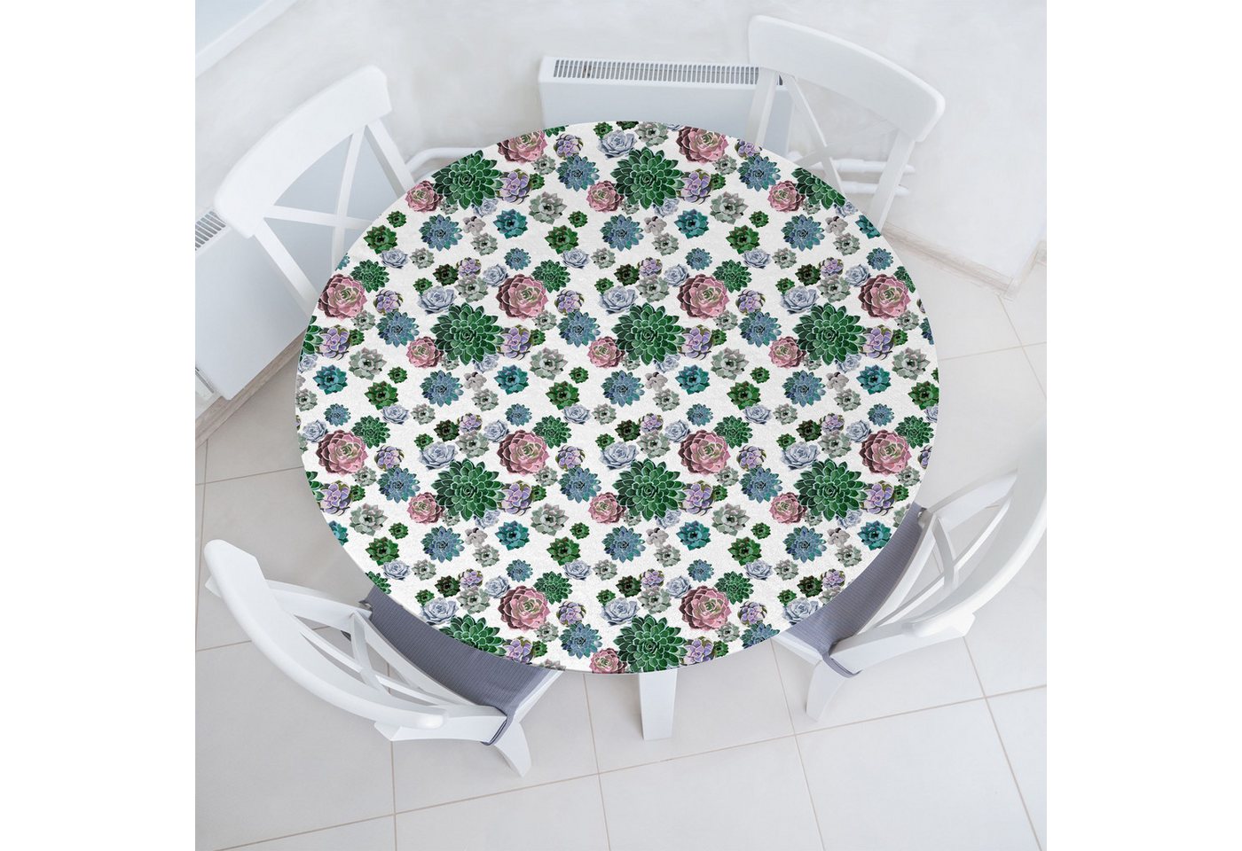 Abakuhaus Tischdecke Rundum-elastische Stofftischdecke, Kaktus Sukkulenten Garten Abakuhaus Tischdecke Rundum-elastische Stofftischdecke, Kaktus Sukkulenten Garten von Abakuhaus