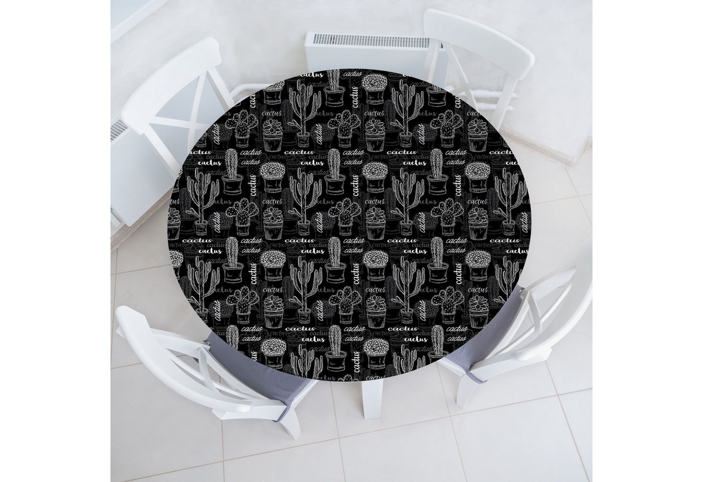Abakuhaus Tischdecke Rundum-elastische Stofftischdecke, Kaktus prickle Pflanzen Abakuhaus Tischdecke Rundum-elastische Stofftischdecke, Kaktus prickle Pflanzen von Abakuhaus
