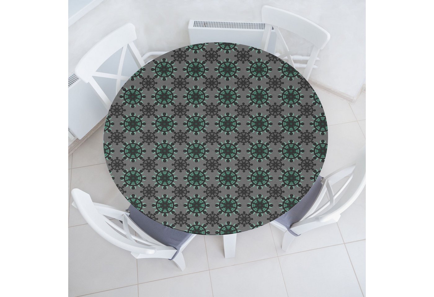 Abakuhaus Tischdecke Rundum-elastische Stofftischdecke, Marine Schiff Räder Abakuhaus Tischdecke Rundum-elastische Stofftischdecke, Marine Schiff Räder von Abakuhaus