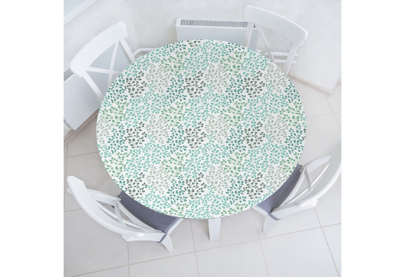 Abakuhaus Tischdecke Rundum-elastische Stofftischdecke, Natur Blatt Braches Muster von Abakuhaus