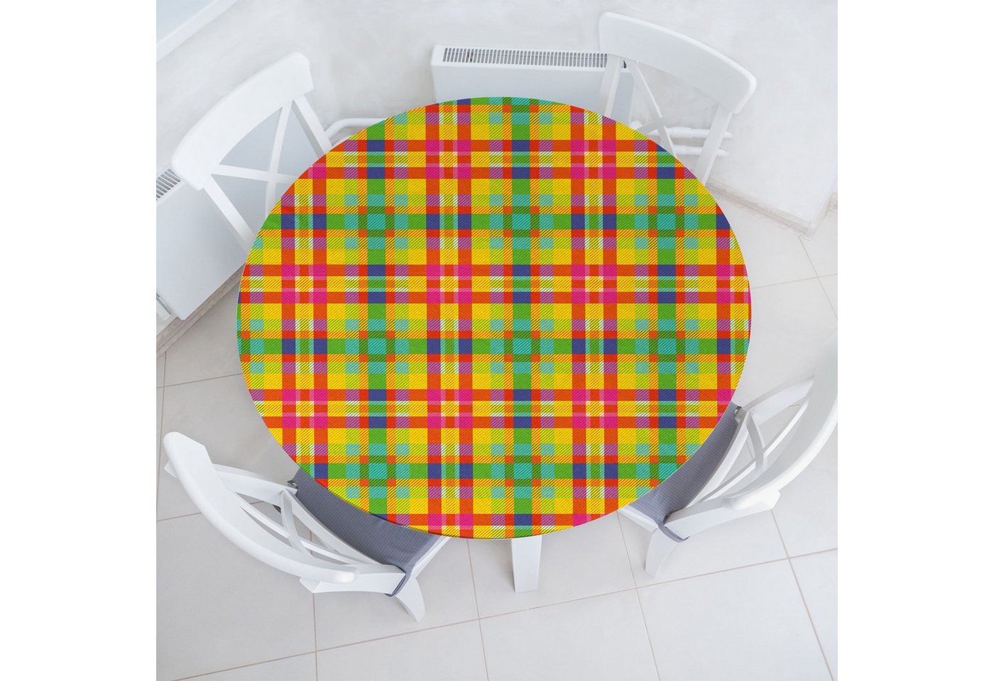 Abakuhaus Tischdecke Rundum-elastische Stofftischdecke, Plaid Schottisches Tartan-Motivmuster von Abakuhaus