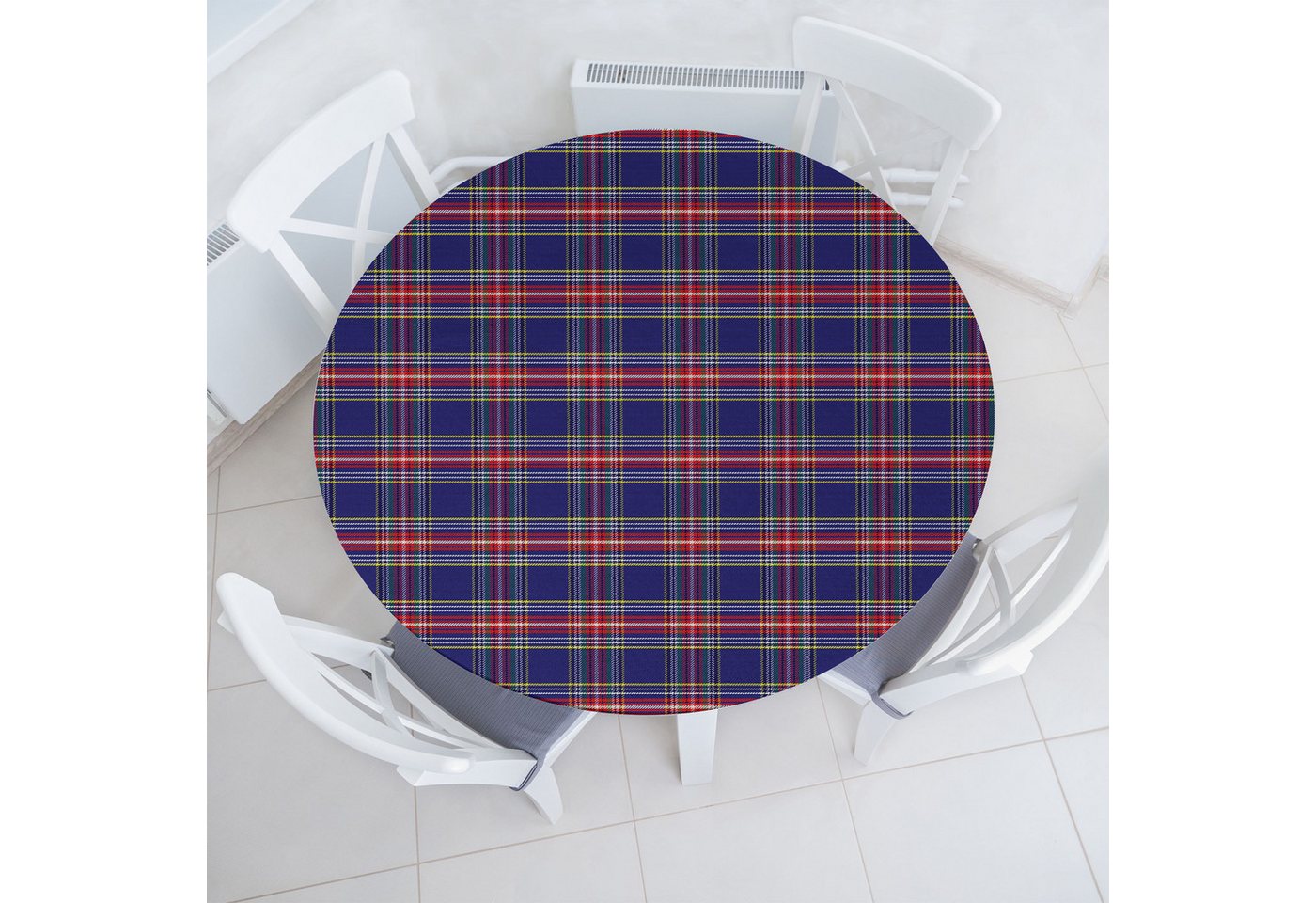 Abakuhaus Tischdecke Rundum-elastische Stofftischdecke, Plaid Scottish Country Style von Abakuhaus