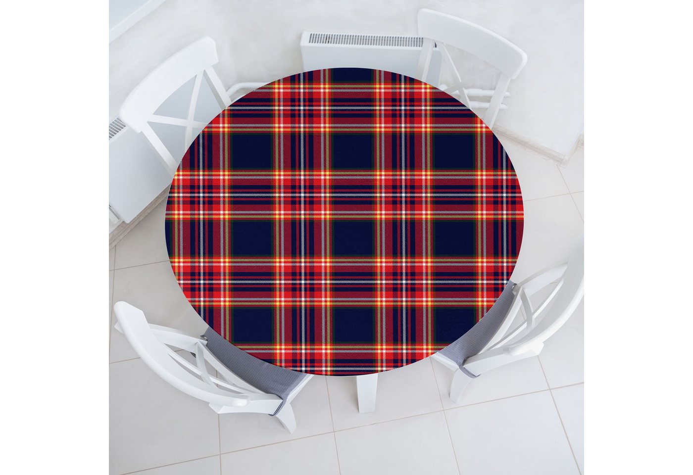 Abakuhaus Tischdecke Rundum-elastische Stofftischdecke, Plaid Vivid Kulturmuster von Abakuhaus