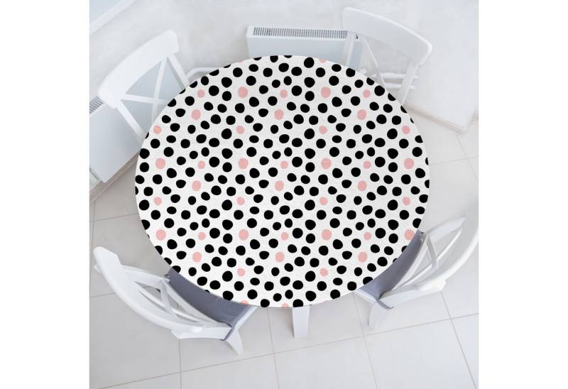 Abakuhaus Tischdecke Rundum-elastische Stofftischdecke, Punktmuster Circular Eggs Wie Spots von Abakuhaus
