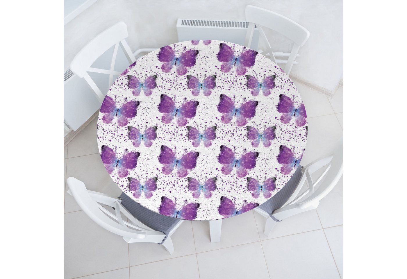Abakuhaus Tischdecke Rundum-elastische Stofftischdecke, Schmetterling Moderne Poly Effect Abakuhaus Tischdecke Rundum-elastische Stofftischdecke, Schmetterling Moderne Poly Effect von Abakuhaus