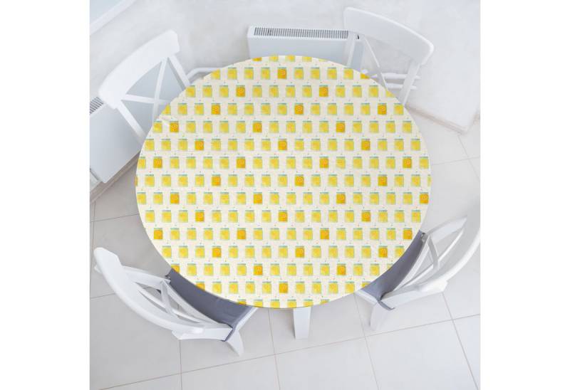 Abakuhaus Tischdecke Rundum-elastische Stofftischdecke, Sommer Maurer-Gläser mit Fruchtscheiben von Abakuhaus