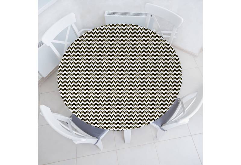 Abakuhaus Tischdecke Rundum-elastische Stofftischdecke, Winkel Parallel Striped Linien von Abakuhaus