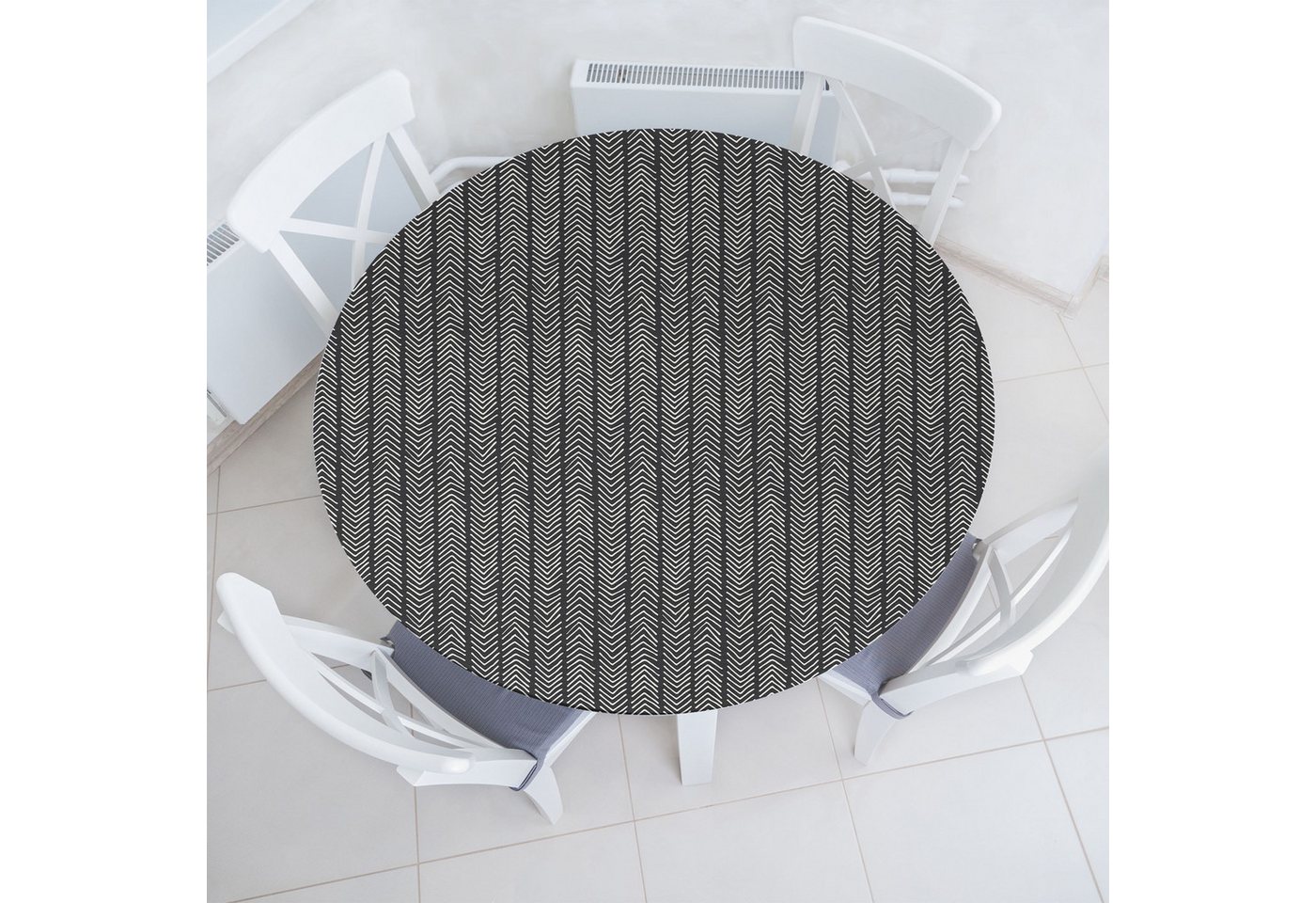 Abakuhaus Tischdecke Rundum-elastische Stofftischdecke, Winkel Simpel Abakuhaus Tischdecke Rundum-elastische Stofftischdecke, Winkel Simpel von Abakuhaus
